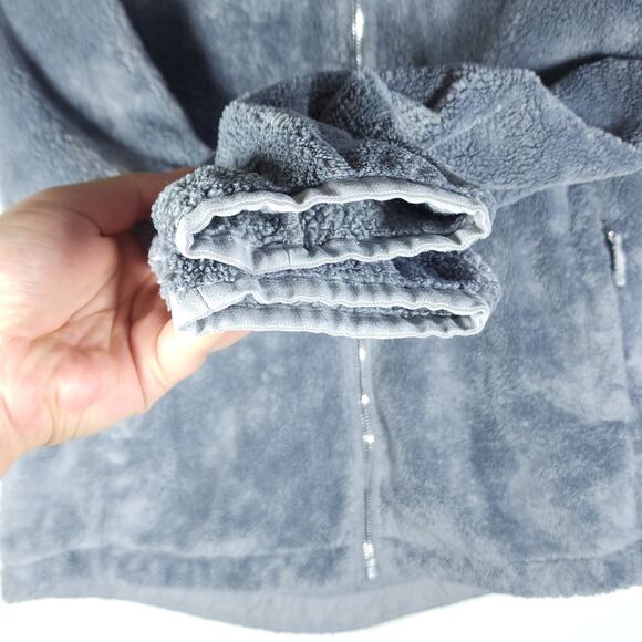 The North Face Women's Osito Small Gray Fuzzy Soft Full-Zip Fleece Jacket - Picture 5 of 13
